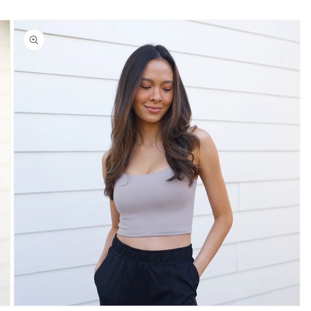 93 Play Street Blake Taupe Cropped Tank -M